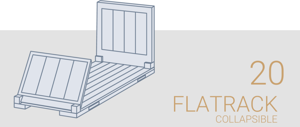 کانتینر 20 فوت FlatRack Collapsible