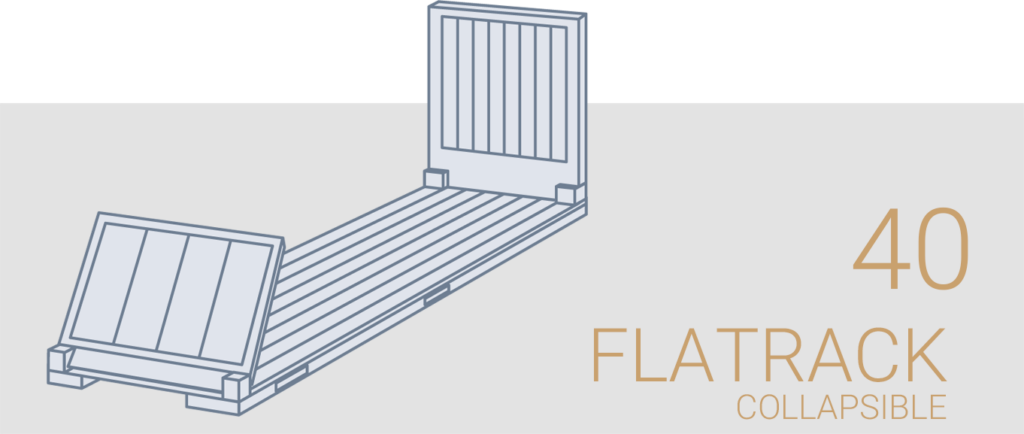 کانتینر 40 فوت FlatRack Collapsible