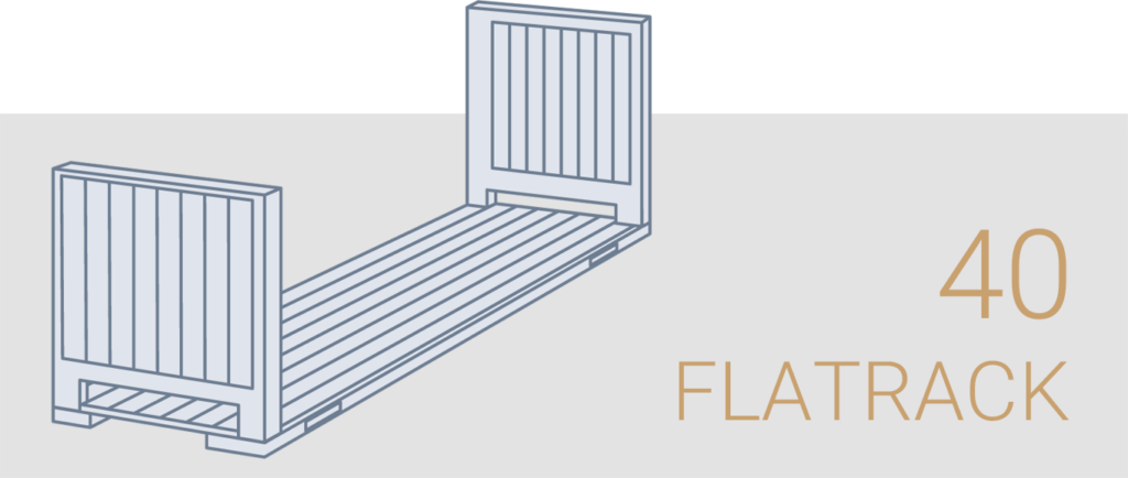 کانتینر 40 فوت Flat Rack