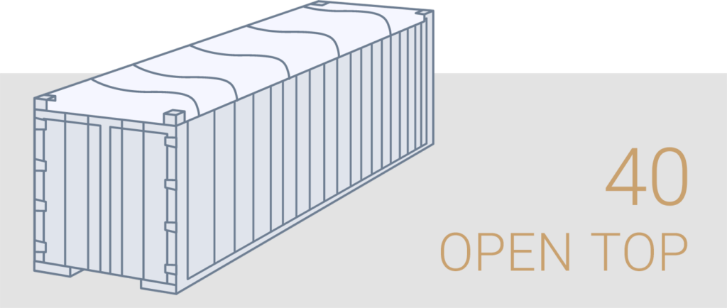 کانتینر 40 فوت OPEN TOP